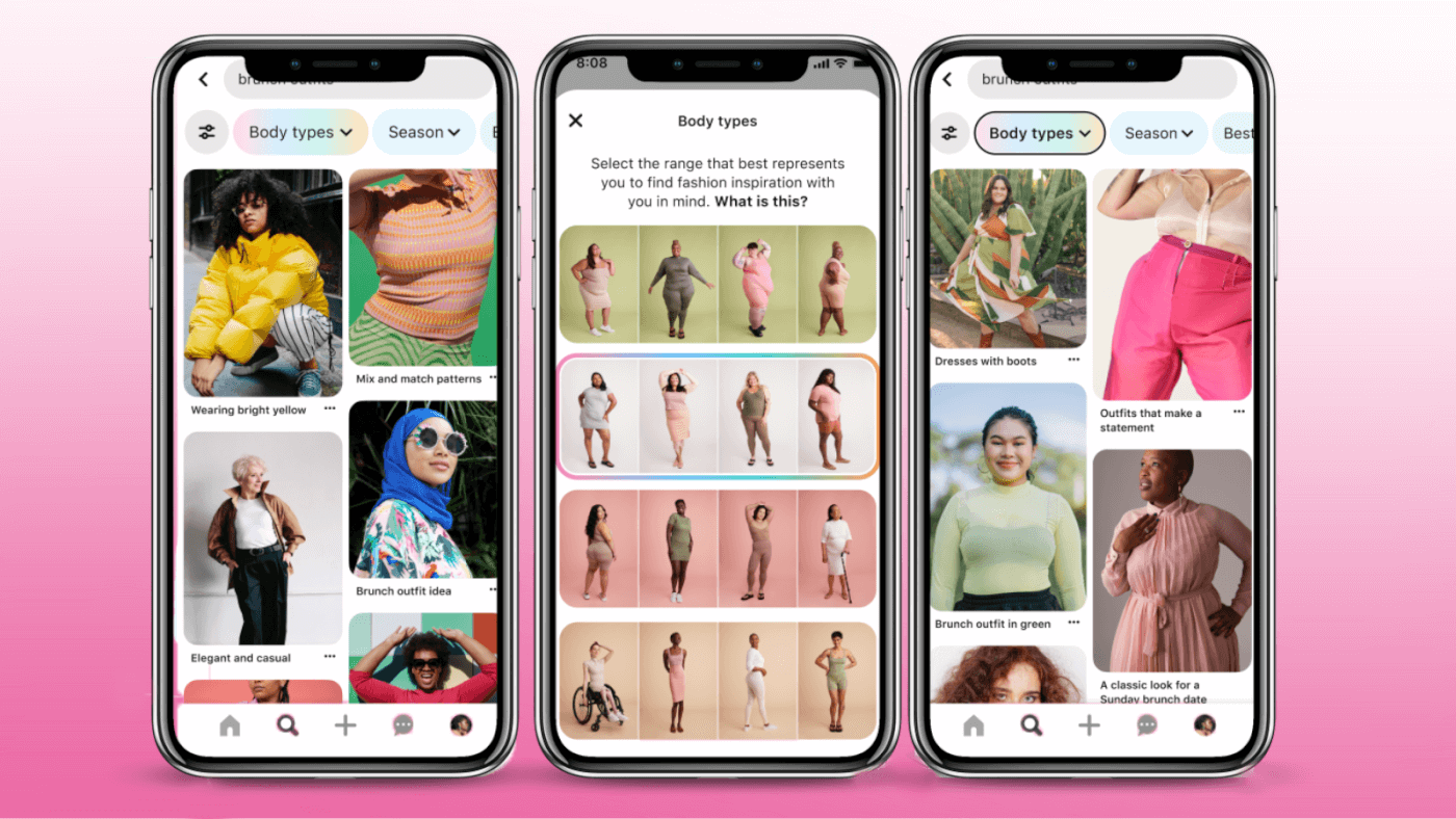 Pinterest AI-powered body type ranges