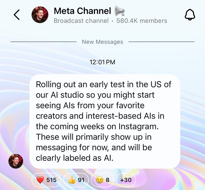 Meta AI Studio platform allows influencers to create AI chatbots